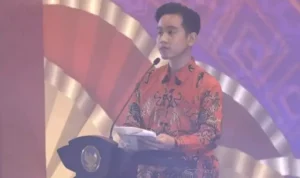 Image Credit Ricki Putra Harahap/beritasatu - Vice President Gibran Rakabuming Raka in his remarks while attending the 2576 Kongzili Chinese New Year celebration by the Indonesian Confucian High Council (Matakin) at Taman Mini Indonesia Indah, Sunday 9 February 2025.