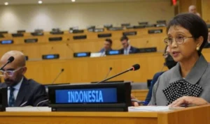 Image Credit Antara/HO - Foreign Minister Retno Marsudi at the Non-Aligned Movement Foreign Ministers Meeting, New York.