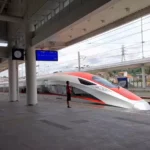 Image Credit Sopian Hadi/Beritasatu - The Whoosh high-speed train, connecting Jakarta and Bandung, faced delays on Monday, January 27, 2025, after a mentally ill individual trespassed on the tracks during the peak holiday season.