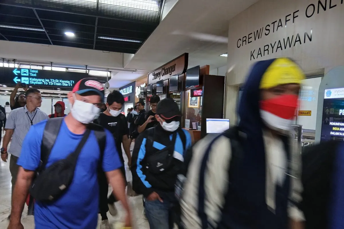 Image Credit Azmi Samsul Maarif/Antara - A total of 46 Indonesian Migrant Workers (PMI) suspected of being victims of trafficking in persons (TPPO) in Myawaddy, Myanmar were returned to the homeland.