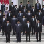 Ministers in the Red and White Cabinet of Prabowo and Gibran's government. (AP/Achmad Ibrahim)