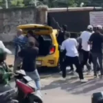 Clashes between two groups of armed youths in Kemang, South Jakarta, Wednesday (4/30/2025). (Special)