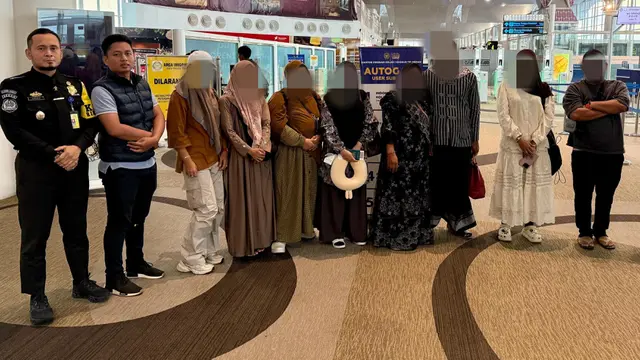 Kualanamu International Airport Immigration, Medan, North Sumatra (Sumut) thwarted the departure of nine Indonesian citizens (WNI) who were indicated to be performing the hajj pilgrimage non-procedurally. (Photo: Special)