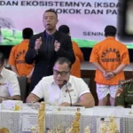 Investigators from the National Police Criminal Investigation Unit uncovered an elephant ivory trade syndicate in Sukabumi and Jakarta. From the hands of four suspects, the police confiscated evidence of whole and shaped elephant ivory with an estimated value of Rp2.3 billion. (Liputan6/Nanda Perdana Putra)