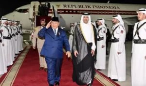 Image Credit Presidential Secretariat Press Bureau - President Prabowo Subianto upon arrival in Doha, Qatar, Saturday (12/4/2025)